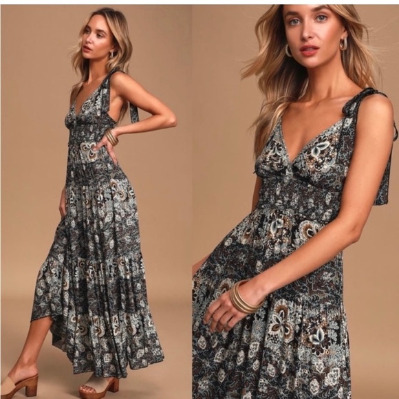 Free People "Let's Smock About It" Maxi Dress - Picture 3 of 7